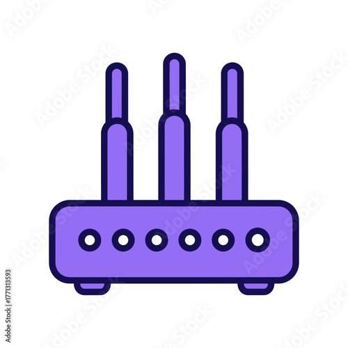 Technology Router Icon - Wireless Network Connection Device