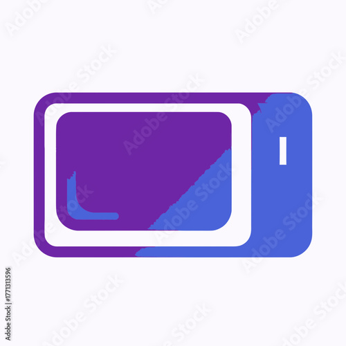 Modern Kitchen Appliance Icon Stylish Microwave Design