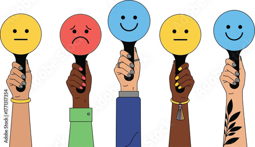 Customer feedback survey results satisfaction rating scale concept art