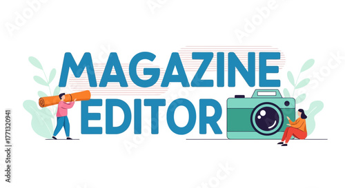 Creative professionals collaborating on magazine content creation, editing, and photography for engaging publications