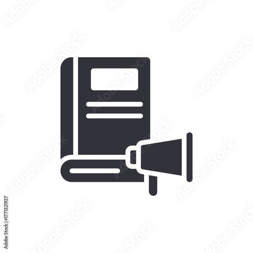 Book Announcement Concept Simple Style Design Icon
