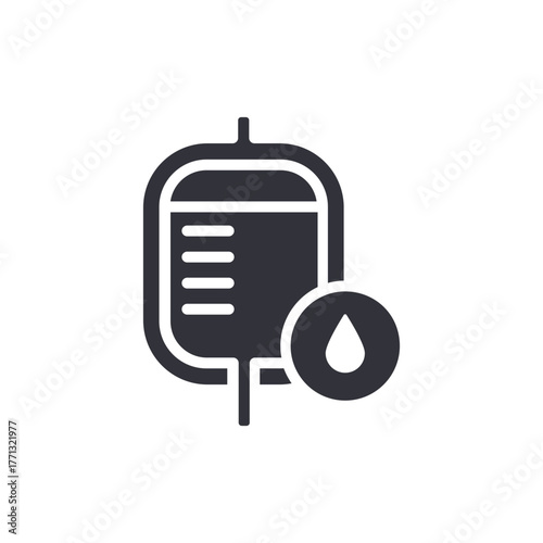 Iv Infusion Symbol Drop Liquid Healthcare Sign
