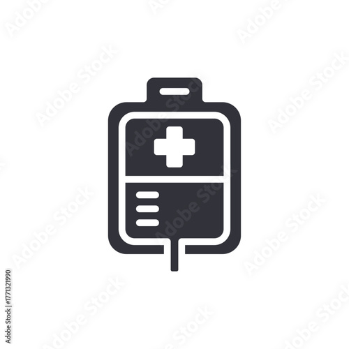 Intravenous Drip Bag Healthcare Medical Solution Symbol