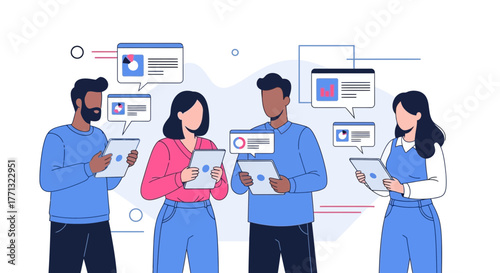 Digital Technology Collaboration: A Diverse Group Sharing Information via Tablet Devices