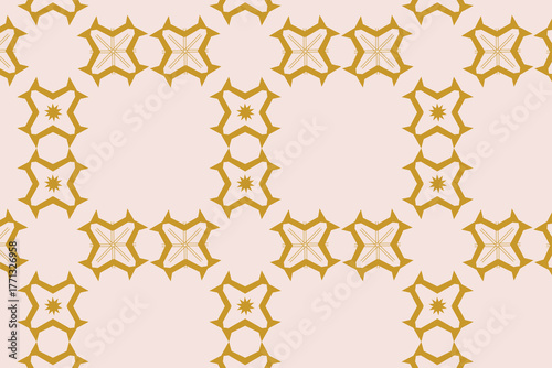 A modern Moroccan geometric seamless pattern blending traditional star and polygon motifs with smooth color for elegant cultural interiors and textile designs.