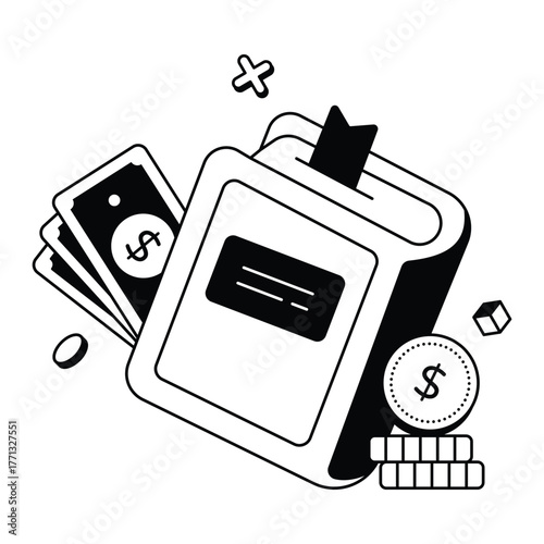 Representing Budget Planning For Education — Vector Icons
