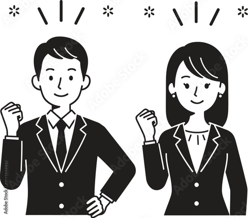 Business team success illustration teamwork achievement concept art