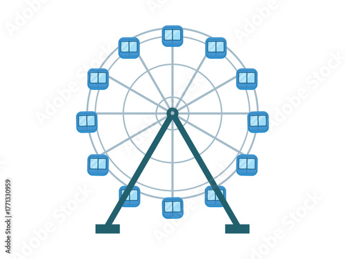 Ferris wheel in the amusement park, circus element