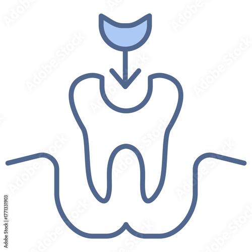 Dental Filling Blue Icon