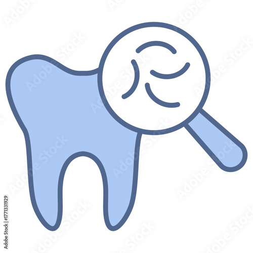 Bacteria In Mouth Blue Icon
