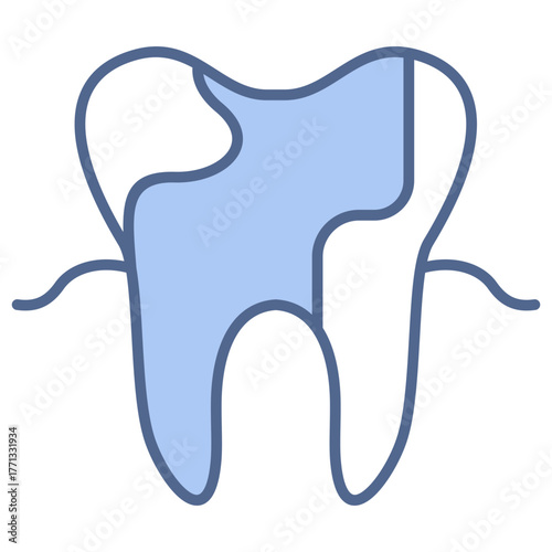 Dental Abscess Blue Icon