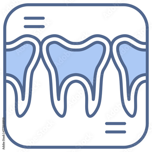 X Ray Teeth Blue Icon