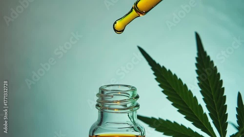 essential oil with cannabis leaf cbd healing
