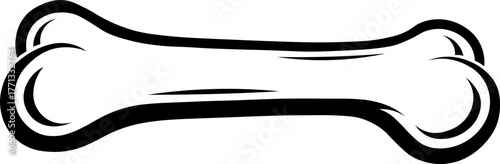 Simple dog bone shape clip art for various design projects and pet themes