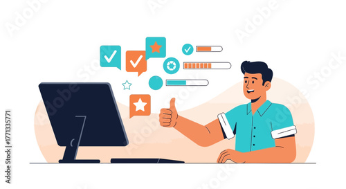 Positive Feedback Approved: A Customer Recommends Online Satisfaction and Progress