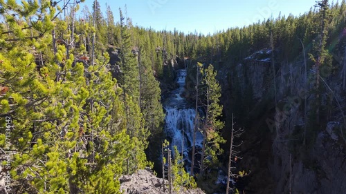 Kepler Cascades in Yellowstone from Above