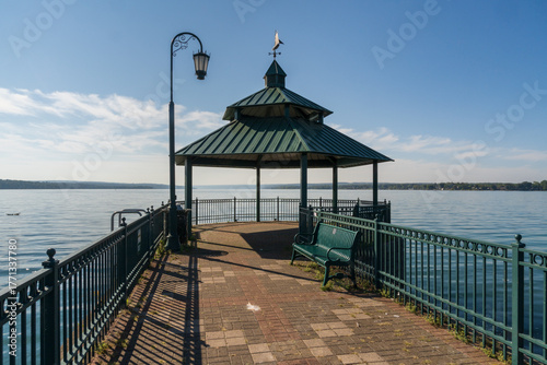 Obraz na plátně Auburn New York Waterfront Park, Scenic Lakeside View
