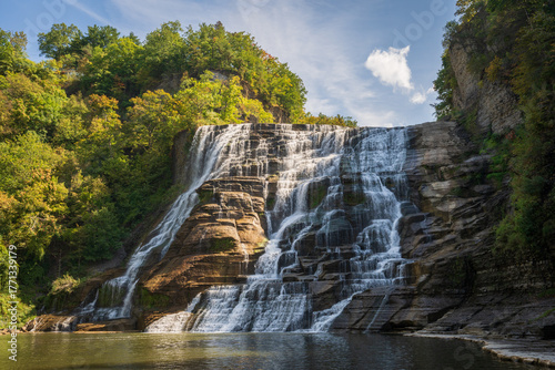Ithaca Falls New York, Scenic Waterfall in the Finger Lakes