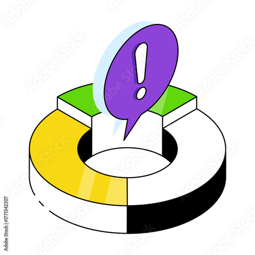 Premium download icon of analytical chat error 