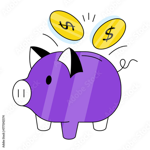 Modern design icon of piggy bank