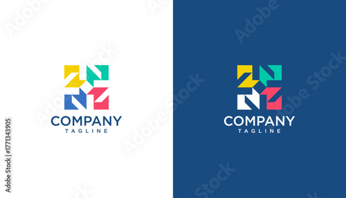 Abstract vector graphic logo design. Modern geometric logo template