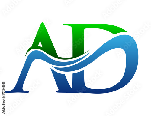 ad dental logo  original monogram logo design Stock Vector | Adobe Stock Contributor