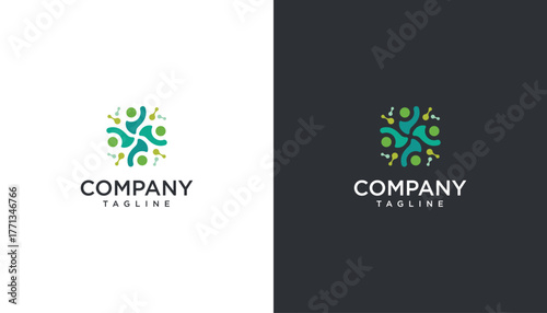 Abstract vector graphic logo design. Modern geometric logo template