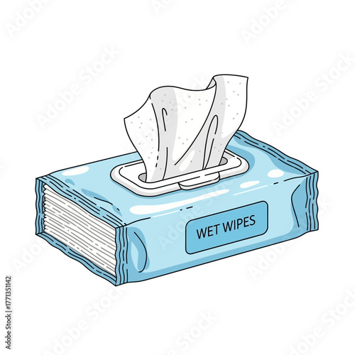 Pack of Wet Wipes for Cleaning and Hygiene.