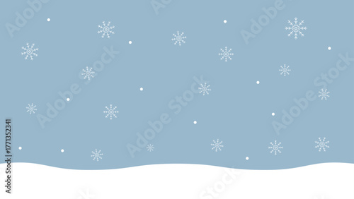 雪が降る背景素材　ベクター
