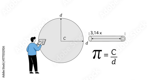Mathematics and Geometry Concept of Pi.