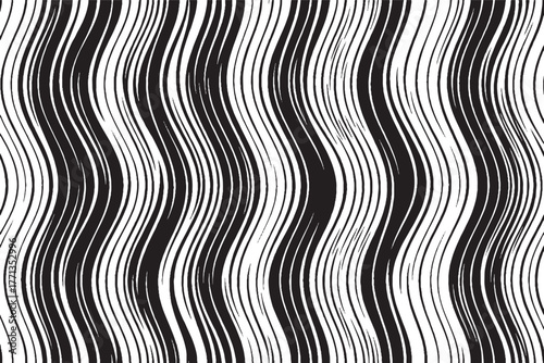 Abstract Optical Art Wavy Vertical Line Seamless Pattern