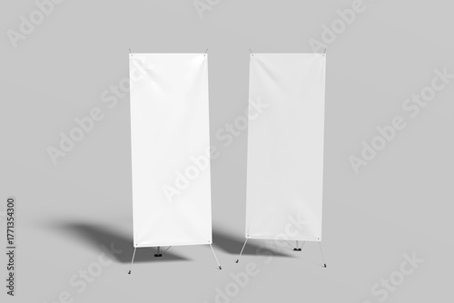 Standing X Banner Blank Mockup