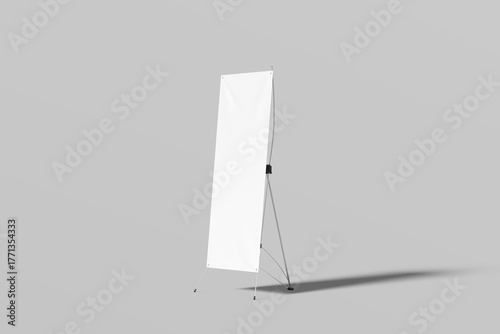 Standing X Banner Blank Mockup