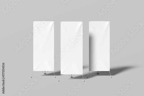 Standing X Banner Blank Mockup