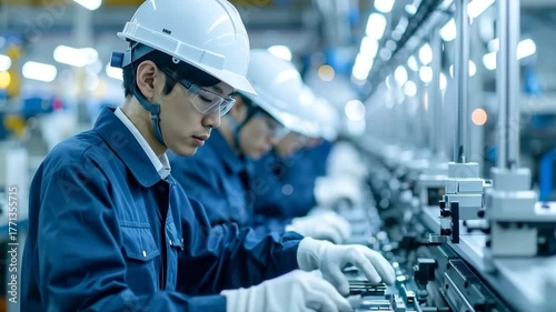 工場で働く男性