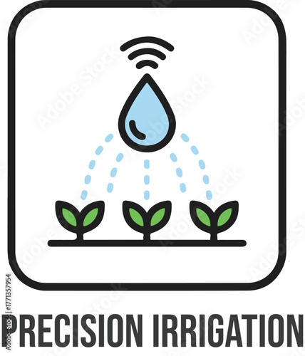 smart water saving agritech icon