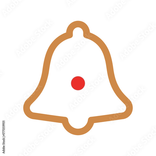 Golden bell notification alert icon symbol ringing alert symbol vector graphic vector