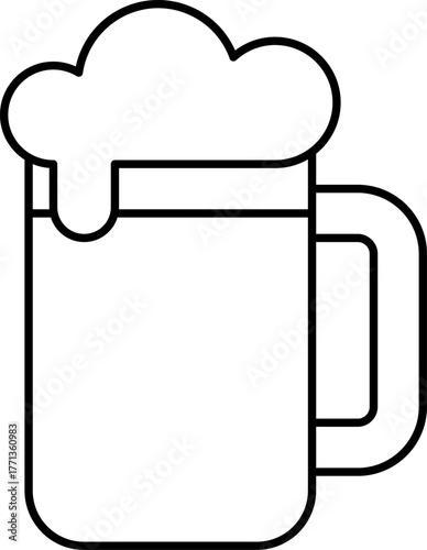 Drinks thin line icons set. Beverages and smoothies icon set. Cold water, cocktails, juice, hot drinks, champagne and wine glasses, coffee and tea vector symbols collection. Outline beverage menu set