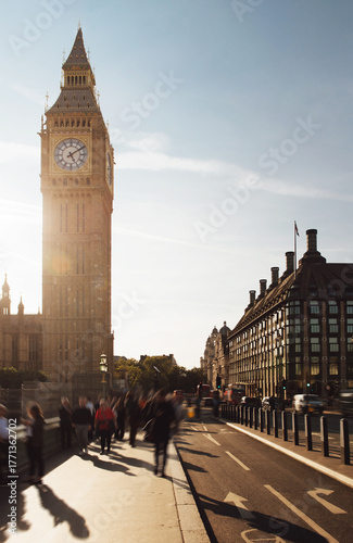 The beauty of Big Ben in daytime, England, a must-visit historic landmark and popular tourist attraction.