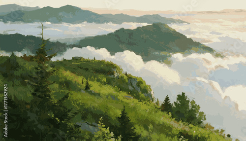 A Mirror of the Sky Talay Mok isolated watercolor vector illustration svg