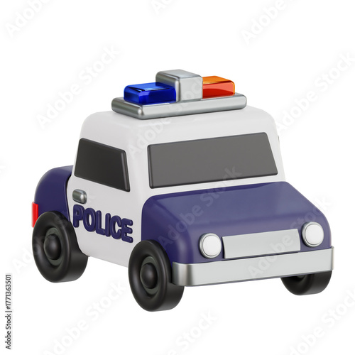 Police Car 3D Icon