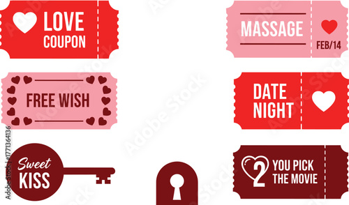 Love coupon massage date night free wish sweet kiss you pick movie