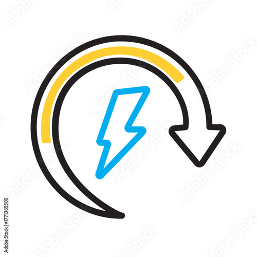 Vector multi color icon for Auto mode