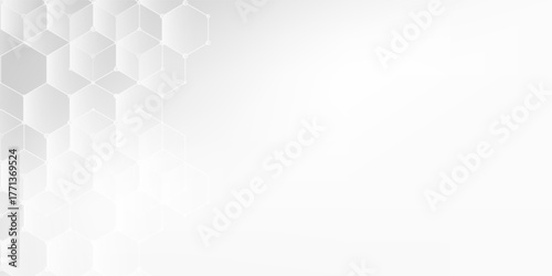 Vector hexagons pattern. Geometric abstract background with simple hexagonal elements. Medical, technology or science design