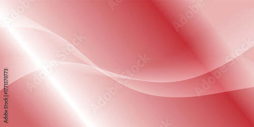 Elegant abstract background with soft red and white flowing waves of light.
