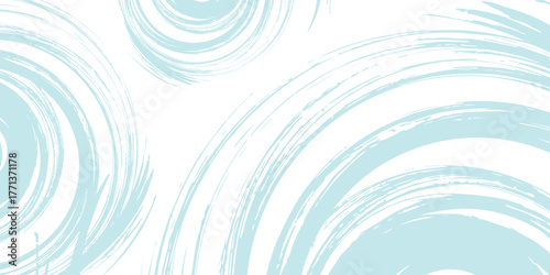 Abstract background featuring light blue circular brush strokes resembling water ripples on a white surface.