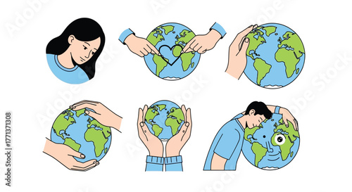 Caring for Our Planet Hands-on Earth Day Illustrations for Environmental Awareness