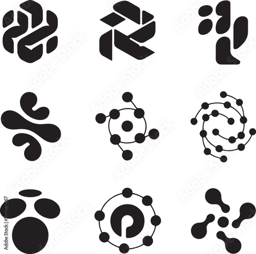 Abstract shapes and molecular structures science
