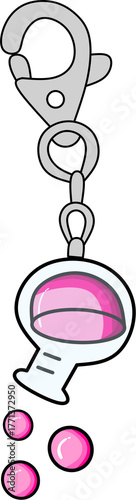 Pink Potion Bottle Keychain