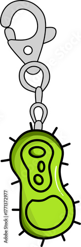 Whimsical Bacteria Cell Keychain 